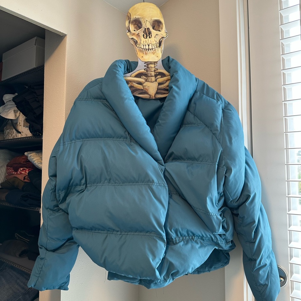 J Crew Nevereven Blue Puffy Coat